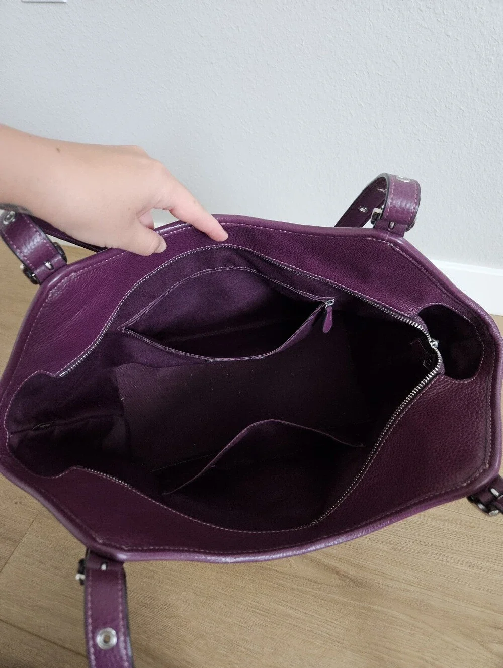 Coach Meadow Shoulder Bag in Deep Berry (Style CM074)